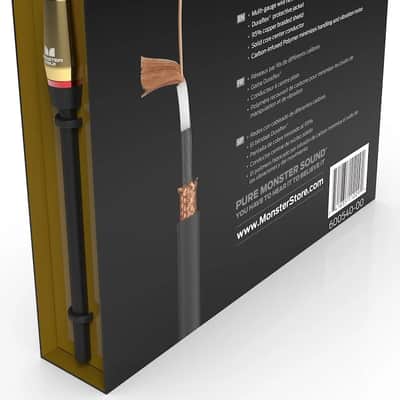 Monster 600625-00 Prolink Rock 1/4" Instrument Cable. 3 ft - Straight to Straight image 5