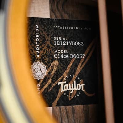 Taylor Custom GA C14ce B6037 w/ Port Orford Cedar Top & Bocote Back and Sides Acoustic-Electric Guitar 2025 (1212175083) NAMM 2026 image 13
