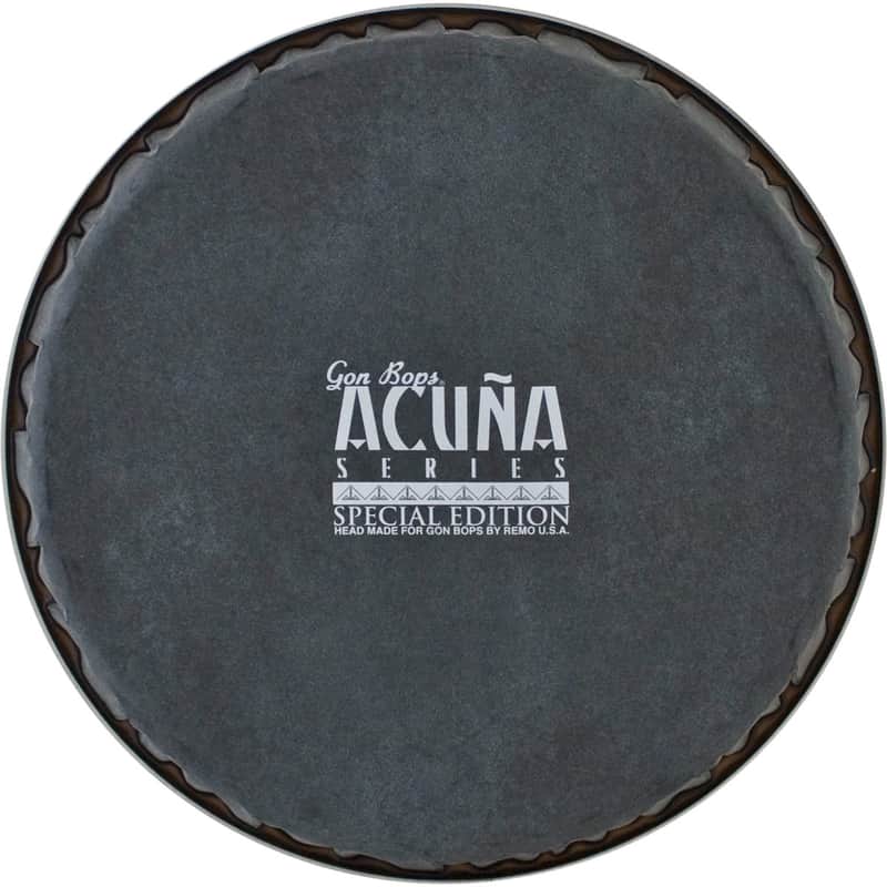 Gon Bops 8.5" Remo Skyndeep Synthetic Bongo Drum Head with GB Logo, Black image 1