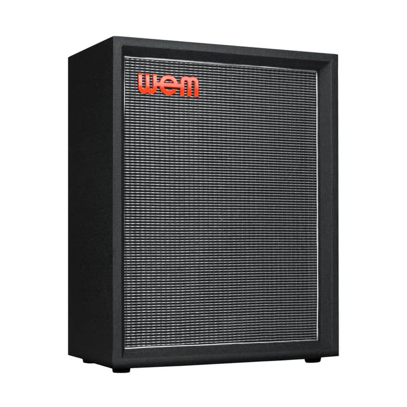Hiwatt WEM Silver Starfinder 212V 300W 2x12 Vertical Cabinet - Black - Open Box image 1
