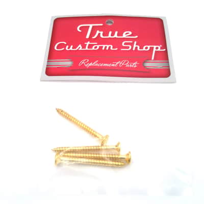 True Custom Shop® Gold Neck Plate Mounting Screws for Fender Bass & Guitars image 2
