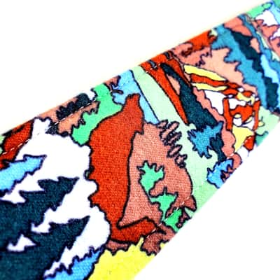 Mountains Guitar Strap-Great Outdoors National Park Tent Guitar Strap -Camping Guitar Strap- Double Padded - Universal Guitar Strap image 2