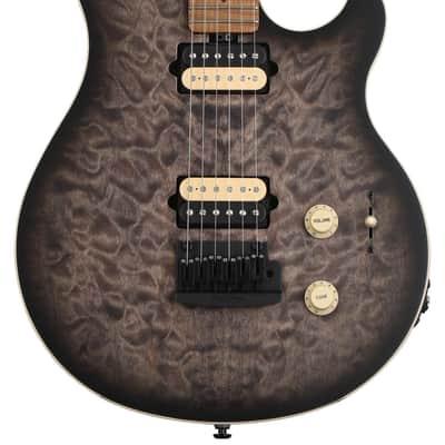 Ernie Ball Music Man Axis Super Sport Electric Guitar - Charcoal Cloud Quilt image 1