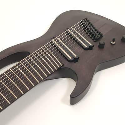 Agile 10 String Left Handed Electric Guitar Pendulum Pro 102730 EB CA Charcoal Fan Fret Multi-Scale image 6