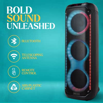 Dolphin KP-380 Triple 8” Portable Karaoke Speaker image 3
