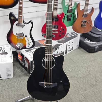 1995 Ovation Celebrity CC 247 Acoustic Bass - Black image 2