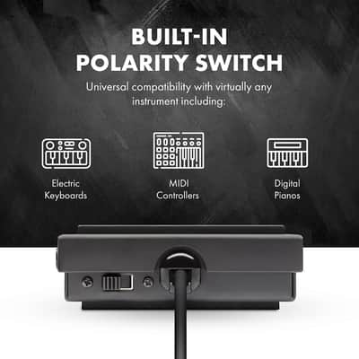 Sustain Pedal for MIDI Keyboards, Digital Pianos & Synthesizers – Compact Piano-Style Foot Pedal image 5