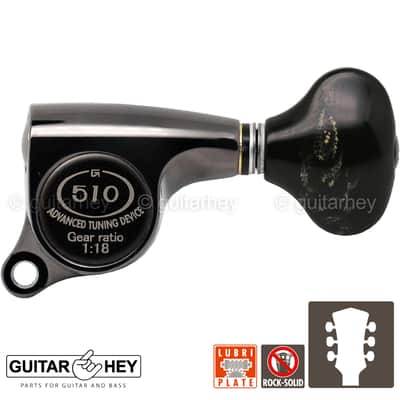 NEW Gotoh SGS510Z-FS5 MINI Tuning Keys L3+R3 Set 1:18 Ratio 3x3 - COSMO BLACK