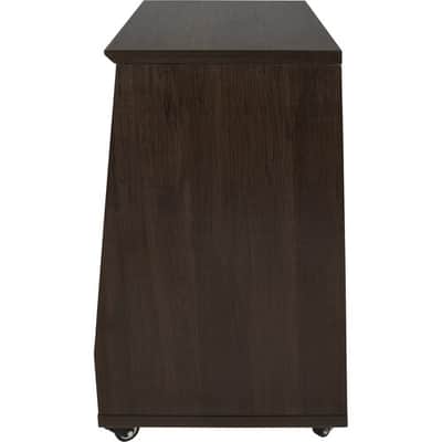 Gator Elite Furniture Series 12U Angled Studio Rack with Locking Casters Dark Walnut Brown Finish Bild 3