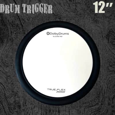 12” 4 Trigger Quick-Bolt Silicone Pad Drum Topper for Acoustic Roland Yamaha A2E image 1
