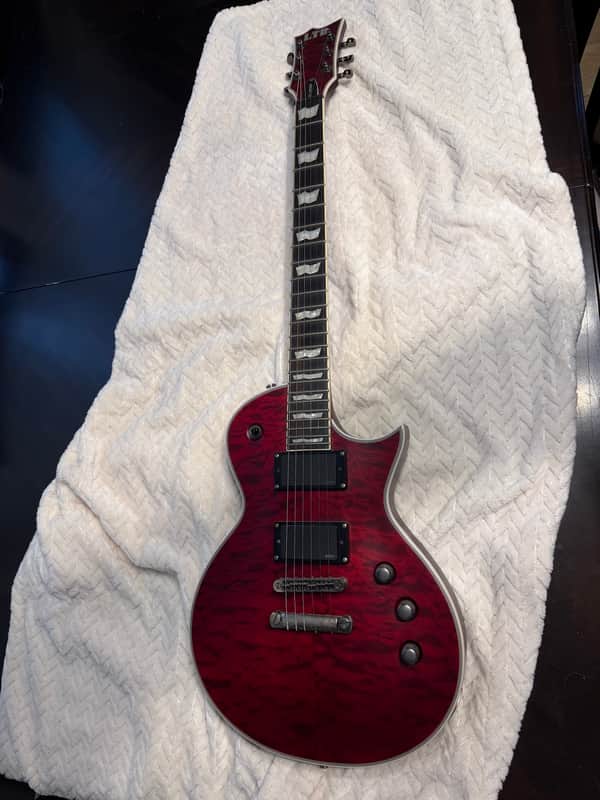 ESP LTD EC-401 QM 2017 - 2019 - See Thru Black Cherry image 1