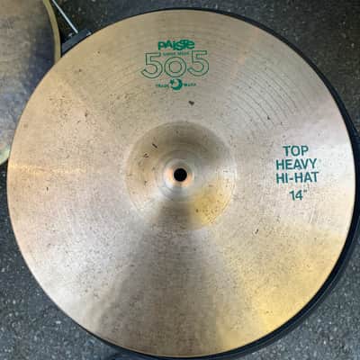Paiste 14” 505 “Green Label” Heavy Hi Hats 1985 image 4