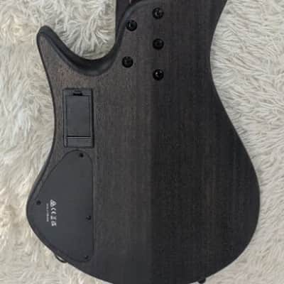 Mint Ibanez EHB1505MSBIF Multi Scale Headless 5-String Bass - Black Ice Flat Finish image 2