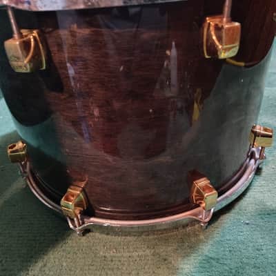 Yamaha Maple 🍁 Custom 14"(Diameter) x 10"(Depth) Tom 1990's - Black Maple image 7