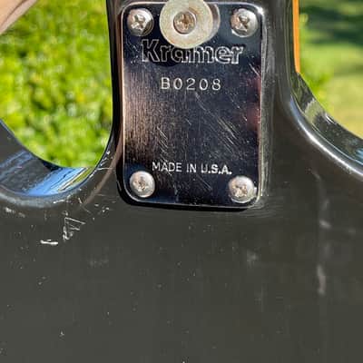 1981 Kramer Voyager Strat Head Black with Lightning Bolt and oil finished neck image 9