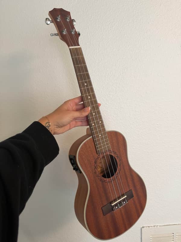 Kala KA-KTGE-C Hawaiian Koa Series Acoustic/Electric Tenor Cutaway Ukulele with EQ 2010s - Gloss Natural image 1