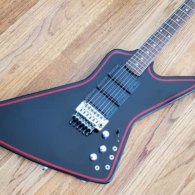 Harmony 818b Gibson Explorer Copy || Active Splittable HHH pickups || Black and Red image 10