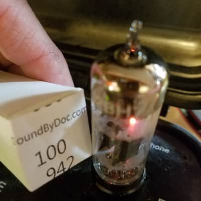 Brimar 12BH7A tNOS AT1000 TESTED Vacuum Tube black plate Great Britain 12BH7 dual triode 1958-1961 image 4