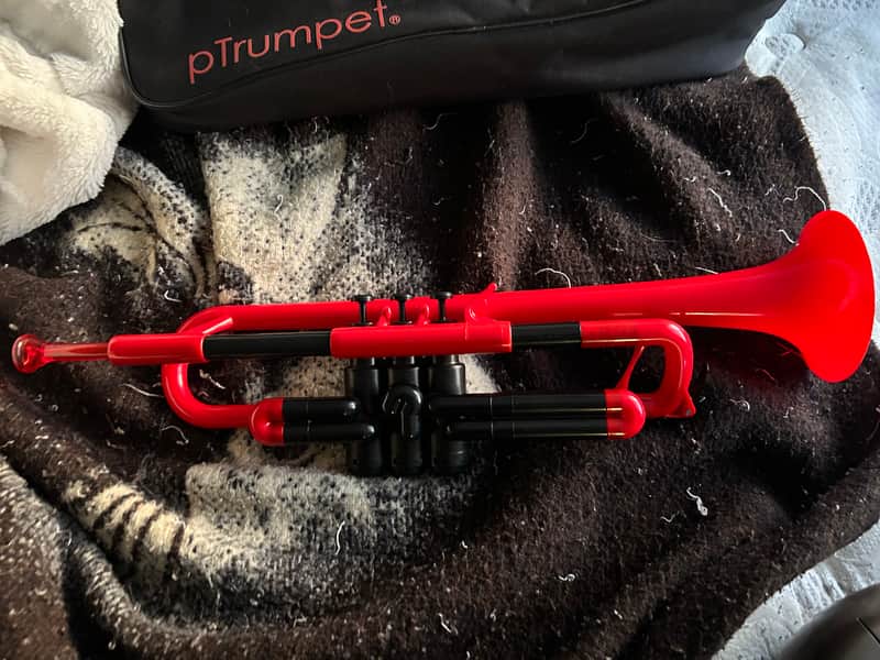 pTrumpet PTRUMPET1R Student Model Plastic Trumpet 2010s - Red image 1