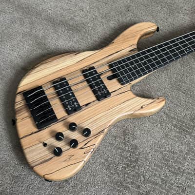 Miguel Di Carlo Orfeo Custom Faso Model 5-String Bass (2026) Spalted Maple w/strap and gig bag - VIDEO! image 2