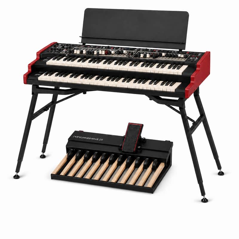 Nord Organ 3 Dual 61-Key Organ With Nord Pedal Keys 25, EP30, Music Stand & Keyboard Stand image 1