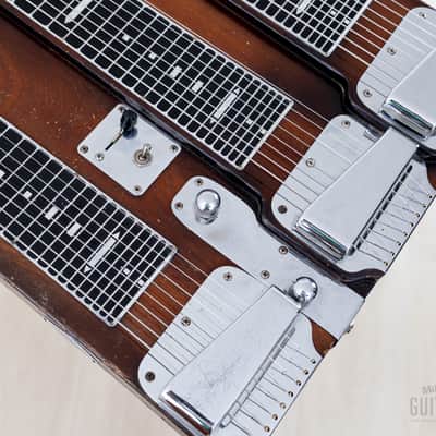 1955 Fender Custom Triple 8 T-8 Vintage Console Lap Steel w/ Tweed Case, Legs image 4