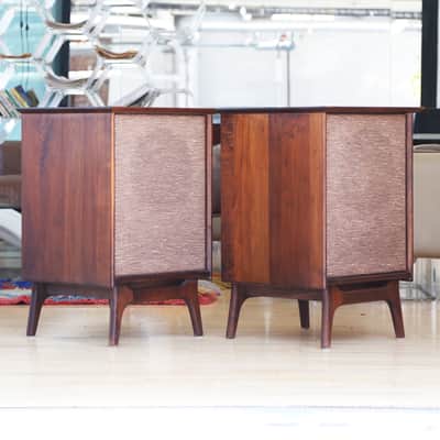 1960s Ace-Hi Furniture Vintage Danish Modern Mid Century Speaker Cabinets - 12" Speaker Cabs! image 4