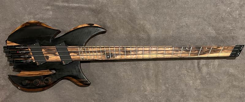 Flame Instruments Multiscale (fanned fret) Headless  Bass EMG TW image 1