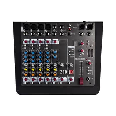 Allen & Heath AH-ZEDi-10 Hybrid Compact Audio Mixer/USB Interface Bundle w/ 4-Pack Pig Hog PHM15 Mic Cable, Power Cable, USB Cable & Liquid Audio Polishing Cloth image 2