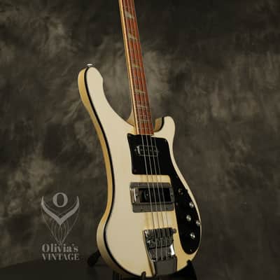 1979 Rickenbacker 4001 Bass White with RARE original CHECKERBOARD BINDING!!! image 11