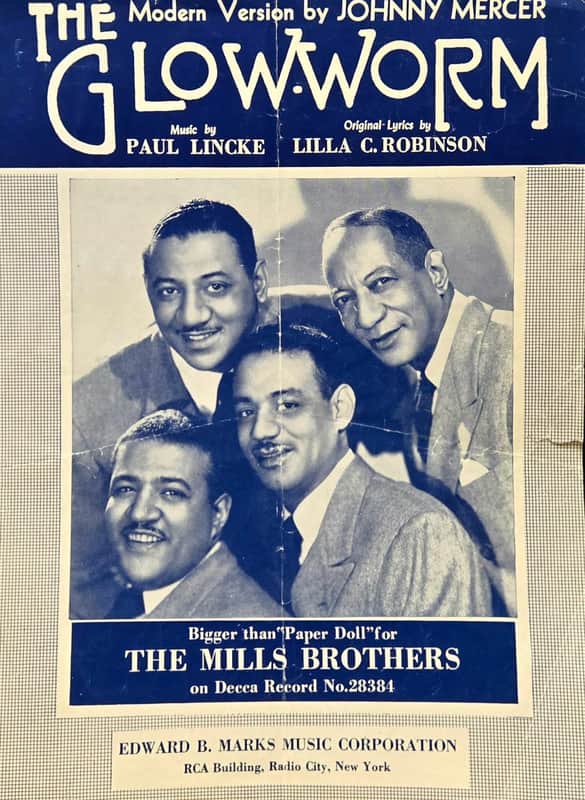 (USED/VINTAGE Sheet Music) The Glow Worm - Piano/Vocal/Guitar image 1