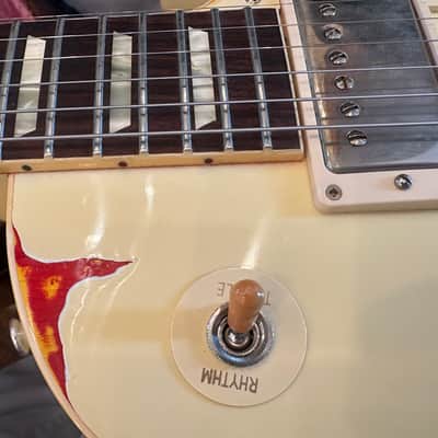 Gibson Les Paul 1958 Custom Shop 58 Historic R8 2017 - Aged ~ Cream Over Flame Top - "Painted-Over" series image 7
