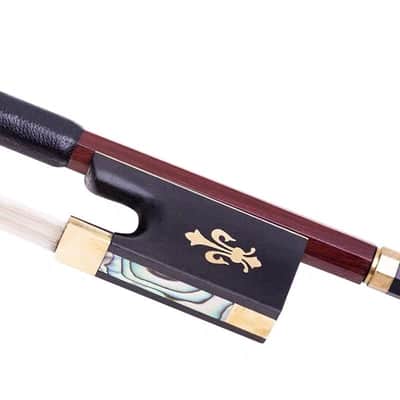4/4 Violin Bow – Brazilwood Stick with Natural Mongolian Horsehair, Gold or Silver Mount image 1