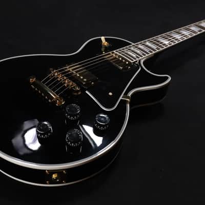 Gibson Custom Les Paul Custom Long Scale Electric Guitar - Ebony 313 image 3