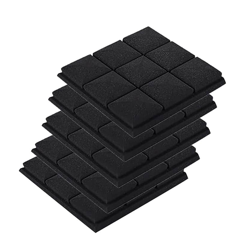 5 Pcs 300 x 300 x 50 mm Studio Acoustic Soundproof Foam (Black) image 1