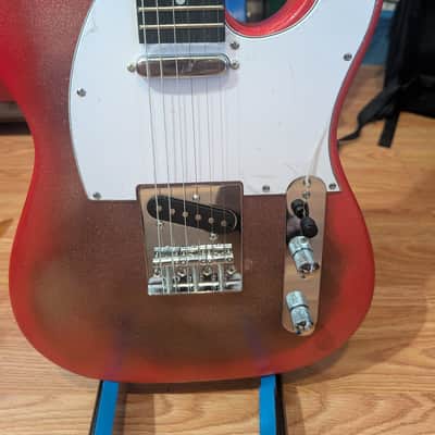 Schott Iron Dragon Tele-Style Electric Guitar – Custom Red Burst Metallic Finish image 2