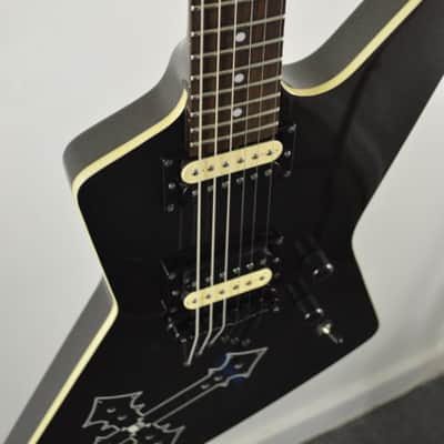 Dean Bret Michaels signature Z Metallic Black with cross & skull Brett Poison explorer with case image 5