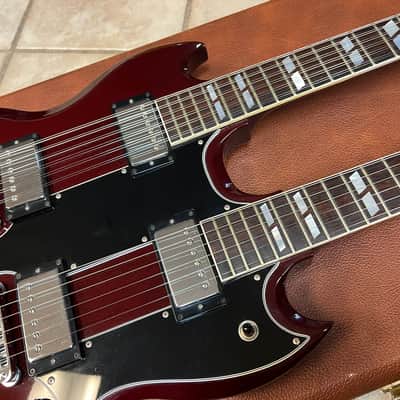 1990 Gibson EDS-1275 Doubleneck cherry red with case image 6