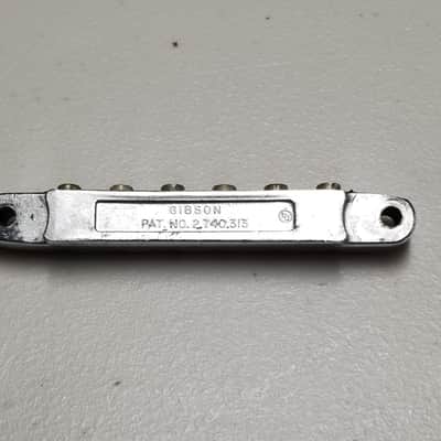 1966 - 1970s Gibson ABR-1 Chrome Bridge - Foundry Mark - 100% Genuine Vintage - No Sags or Cracks! image 2