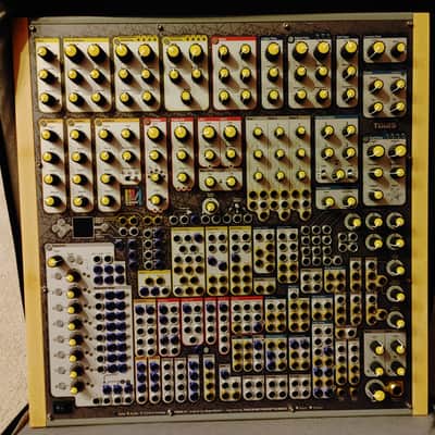 TINRS Fenix IV Modular Synth bamboo, stand, lots of cables image 1