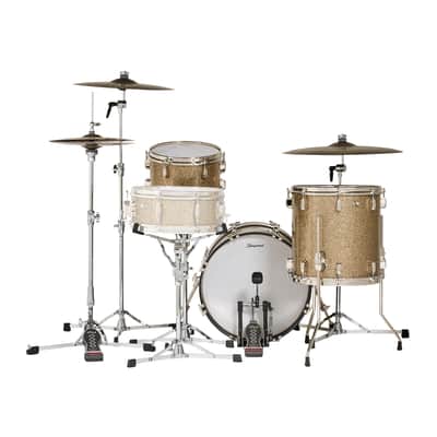 Slingerland Radio King 12/14/18 3pc. Drum Kit Gold Glass Glitter image 3