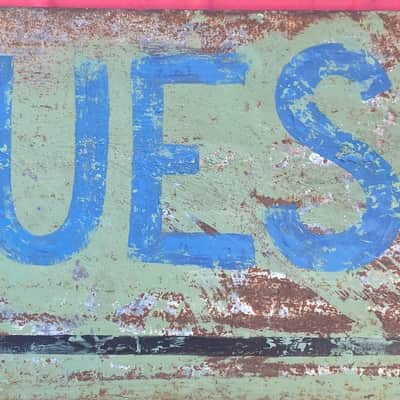 Sign Art " Blues back room " - Old tin image 2
