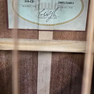 Taylor 310ce with ES1 Electronics 2005 Natural Left Handed image 5