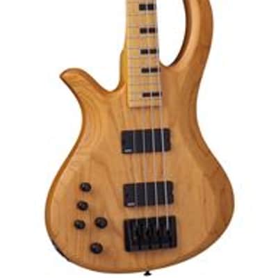 Schecter Riot 4 Session Left Handed Bass Guitar Aged Natural Satin Bild 1