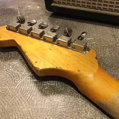 USA Relic Strat Style Electric Guitar Road Worn Yellow by Nate's Relic Guitars image 8