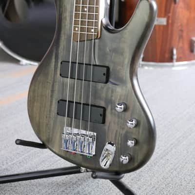 2007 Ibanez EDB 400 Ergodyne Transparent Black Flat Electric Bass Guitar image 7
