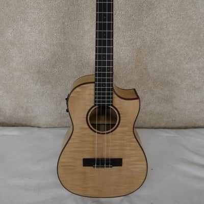 Kala All Solid Flame Maple Cutaway Baritone Ukulele w/ EQ & Bag (KA-ASFM-B-CE) image 3