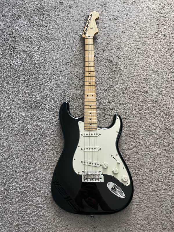 Fender Player Stratocaster MIM 2021 75th Anniversary Black Maple FB Strat Guitar image 1