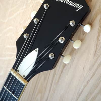 1961 Harmony H74 Meteor Neo Cutaway Vintage Guitar Near Mint DeArmond Gold Foil Pickups w/ohc image 4