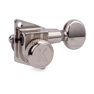 Kluson 6-In-Line Locking Revolution Series F-Mount Tuners, Nickel image 2